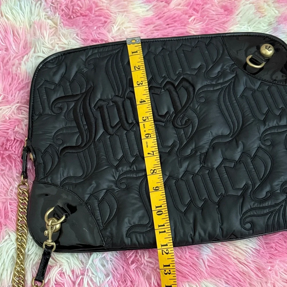 Juicy Couture Black Laptop Bag with Gold Chain